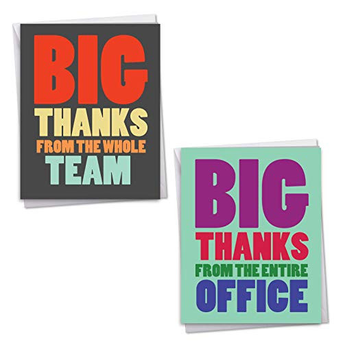 NobleWorks, Big Thank You Card Bundle -8.5 x 11 Inch- - Receive 2 Jumbo Greeting Cards - Thanks From the Team and Thanks From the Office NobleWorks, Big Thank You Card Bundle -8.5 x 11 Inch- - Receive 2 Jumbo Greeting Cards - Thanks From the Team and Thanks From the Office
