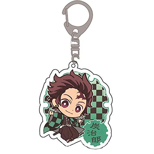 WerNerk Demon Slayer- Kimetsu no Yaiba Keychain Transparent Acrylic Key Chain Collectible Key Ring Bag Accessory Anime Cartoon Pendant Anime Fans Gift-Style 10-