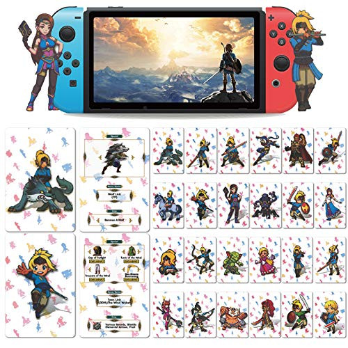 24 Pcs NFC Cards for The Legend of Zelda Breath of The Wild, Botw Link Awakening Cards