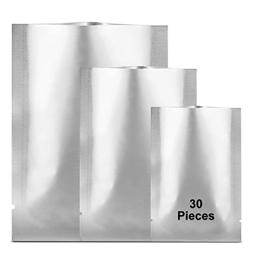 30 Pieces Mylar Aluminum Foil Bags, 3 Sizes Mylar Bags for Food Storage, Metallic Mylar Foil Flat Heat Sealing Bags Storage Bags for Long Term Food Storage-8 x 12 Inch, 10 x 14 Inch, 14 x 18 Inch- 30 Pieces Mylar Aluminum Foil Bags, 3 Sizes Mylar Bags for Food Storage, Metallic Mylar Foil Flat Heat Sealing Bags Storage Bags for Long Term Food Storage-8 x 12 Inch, 10 x 14 Inch, 14 x 18 Inch-
