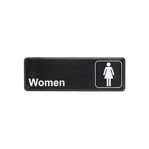Thunder Group PLIS9314BK "Women" Information Sign with Symbols, 9 by 3-Inch