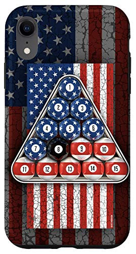 iPhone XR Billiard Pool Balls USA American Flag Case