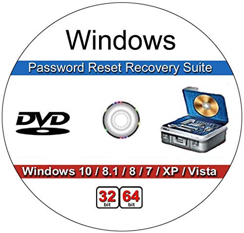 9th  and  Vine Password Recovery Reset CD Compatible With Windows Versions,10, 8.1, 7, XP and Vista in 32/64 Bit. No Internet Connection Required. Reset Lost Password
