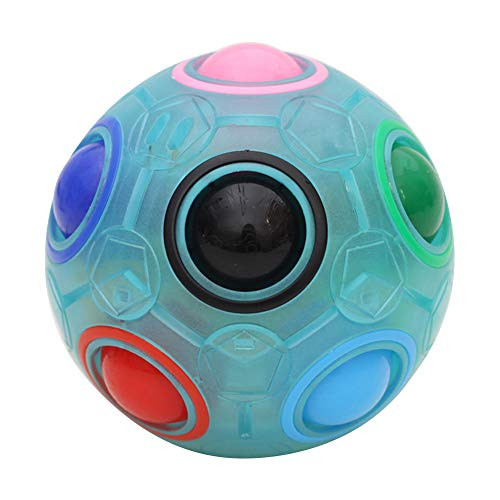 Yicare Rainbow Magic Ball Cube Magic Rainbow Ball Fidget Sensory Ball Brain Teasers Games for Puzzle Bundle Stress Fidget Toys for Kids or Adults