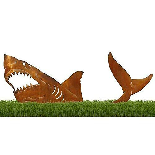 Garden Decoration Seaside Shark Sculpture, Yard Art Decoration ,Garden Figurines Outdoor Decor, Outdoor Decorations for Patio, for Patio,Lawn, Housewarming Garden Gift -A- Garden Decoration Seaside Shark Sculpture, Yard Art Decoration ,Garden Figurines Outdoor Decor, Outdoor Decorations for Patio, for Patio,Lawn, Housewarming Garden Gift -A-