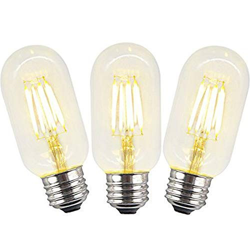 ZZ Lighting 4W LED Dimmable Filament Long Lasting Vintage Bulb 40W Incandescent Bulb Equivalent 2700K 320LM E26 Base-4W,3Pack-