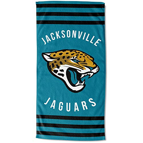 The Northwest Company NFL Jacksonville Jaguars Stripes Beach Towel, 30" x 60" The Northwest Company NFL Jacksonville Jaguars Stripes Beach Towel, 30" x 60"