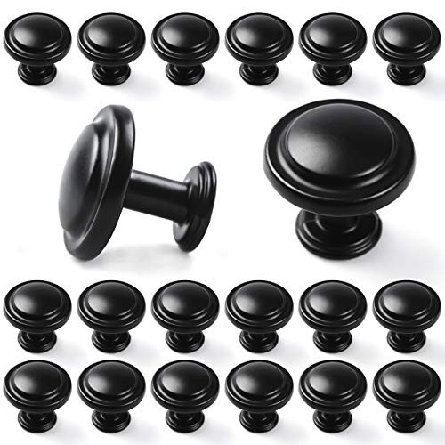 18 Pack of Cabinet Knobs for Dresser Drawers Black Cabinet Knobs Drawer Pulls and Knobs Dresser Knobs Kitchen Knobs