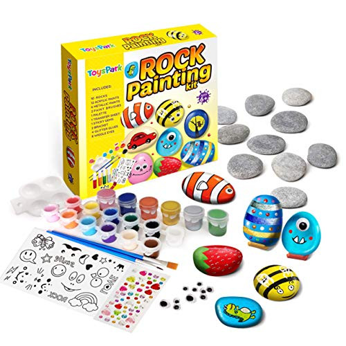 ToysPark Rock Painting Art Kit for Kids DIY Arts and Crafts for Kids ?Girls,Boys Ages 6-12-Fun Outdoor Activities?Creative Colorful Magic Stone?Arts and Crafts Kits for Adults and Kids ToysPark Rock Painting Art Kit for Kids DIY Arts and Crafts for Kids ?Girls,Boys Ages 6-12-Fun Outdoor Activities?Creative Colorful Magic Stone?Arts and Crafts Kits for Adults and Kids