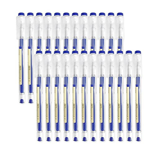 Gel Ink Pen, 0.35 mm Blue Gel Ink Rollerball Pens 24 Pcs Extra-Fine Ballpoint Pens for home School and Office Stationery Supply