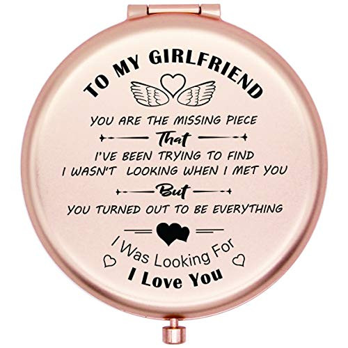 Muminglong Frosted Compact Mirror for Girlfriend from Boyfriend Birthday, Anniversary?Valentine's Day Ideas for Girlfriend-I Love You er