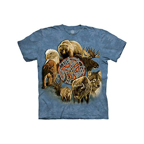 The Mountain Animal Spirit Circle Child T-Shirt, Blue, Large The Mountain Animal Spirit Circle Child T-Shirt, Blue, Large