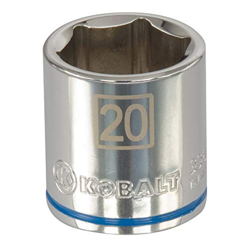 Kobalt 338149 3/8-Inch Drive x 20-mm Shallow 6-Point Socket