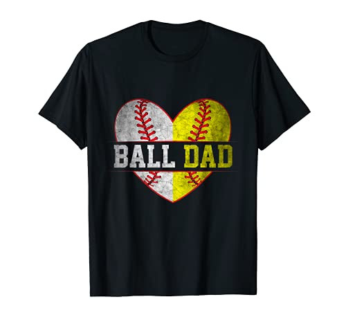Ball Dad Softball Baseball For Men Father Day T-Shirt