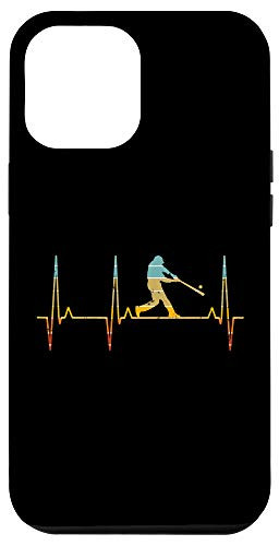 iPhone 12 Pro Max vintage baseball batter heartbeat hitter players, fans gift Case