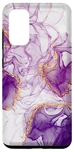 Galaxy S20 Stylish Purple Watercolor Ink Case