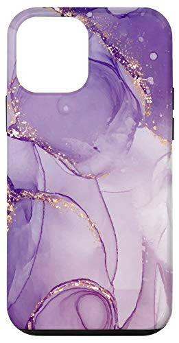 iPhone 12 mini Stylish Purple Pink Watercolor Ink Case