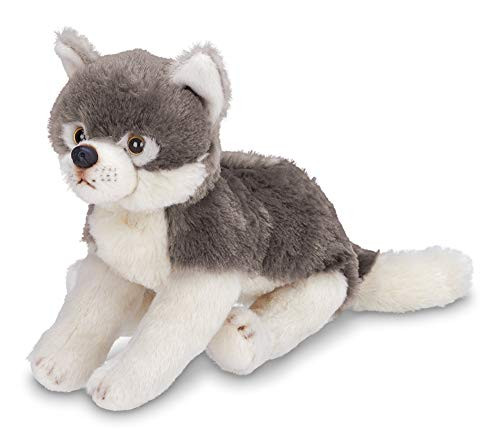 Bearington Lil' Nanook Small Plush Stuffed Animal Grey Wolf, 7 inches