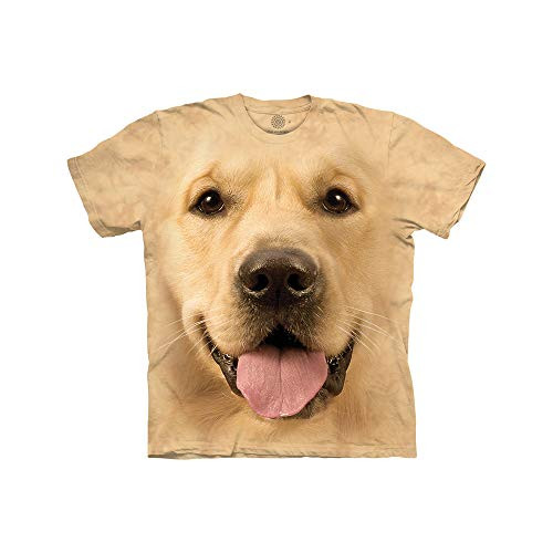 The Mountain unisex child Big Face Golden T Shirt, Yellow, Medium US