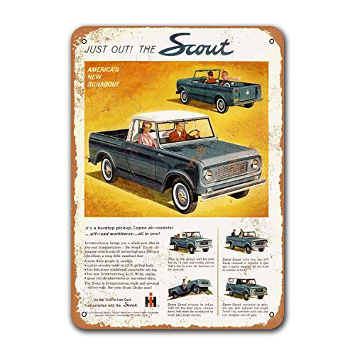 Sisoso Office Pub Tin Metal Signs Vintage Cars Wall Decor Dorm 1961 International Scout Coffee Club Home Game Room 12x16 inches Sisoso Office Pub Tin Metal Signs Vintage Cars Wall Decor Dorm 1961 International Scout Coffee Club Home Game Room 12x16 inches