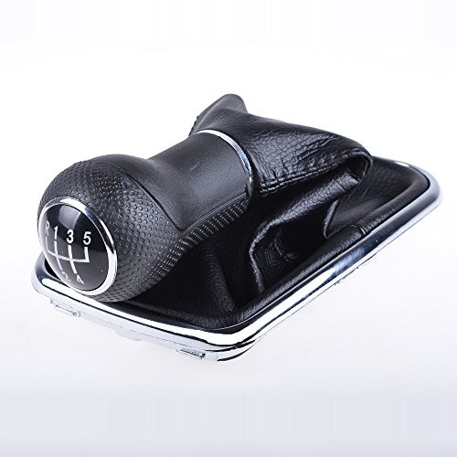Amazinea 5-Speed Manual Transmission Gear Shift Knob Boot Gaitor for 1999-2005 VW Mk4 Golf/GTI / R32 1999-2004 VW Mk4 Jetta/Bora