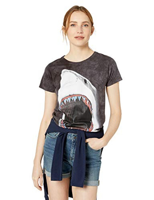 The Mountain Shark Bite Adult Woman's T-Shirt, Black, XL The Mountain Shark Bite Adult Woman's T-Shirt, Black, XL