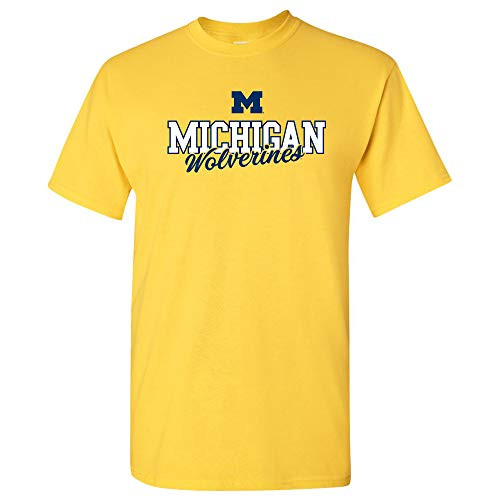 AS17 - Michigan Wolverines Fresh Script T-Shirt - X-Large - Maize