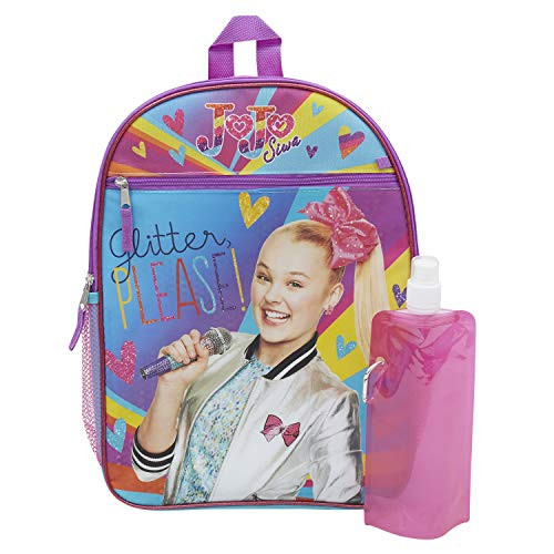 Jojo Siwa Backpack Combo Set - Jojo Siwa 3 Piece Backpack Set - Backpack, Waterbottle  and  Carabina -Jojo-