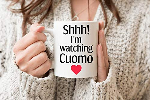 Shhh I'm Watching Cuomo Coffee Cup, Crush on Cuomo, New York, Governor Andrew Cuomo Fan Club