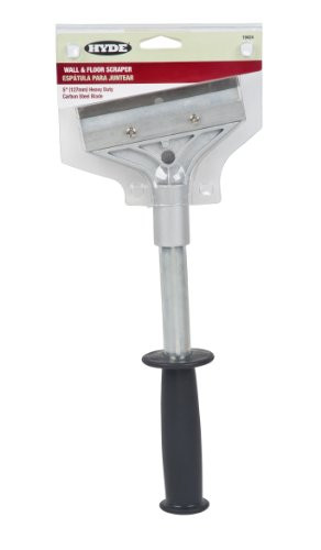 HYDE 19424 Wall and Floor Scraper, 5-inch Offset Blade, 12-inch Handle