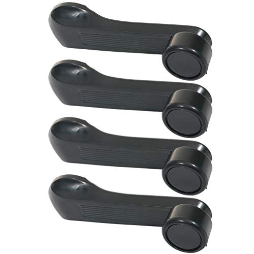 CTCAUTO Window Crank Handles Door Handles, Driver Passenger Side, Fit for 1984-2000 for H onda Civic, Replace OEM Black-4PCS-