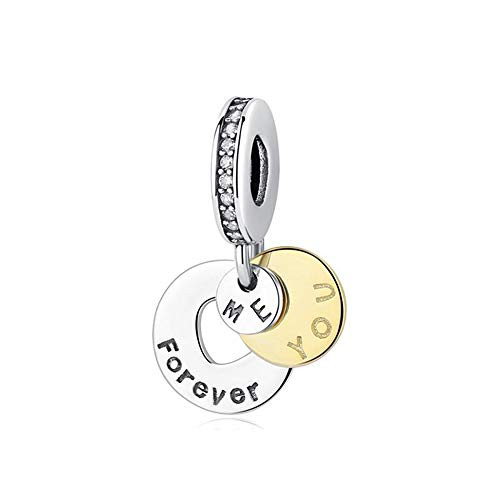 MiniJewelry Women Dangle Charm for Bracelets Love Heart Plate Engraved You Me Forever Sterling Silver Charm for Wife Girlfriend Friendship Mom MiniJewelry Women Dangle Charm for Bracelets Love Heart Plate Engraved You Me Forever Sterling Silver Charm for Wife Girlfriend Friendship Mom
