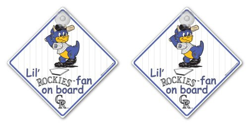 MLB Colorado Rockies Lil Fan on Board Signs, Pack of 2 MLB Colorado Rockies Lil Fan on Board Signs, Pack of 2
