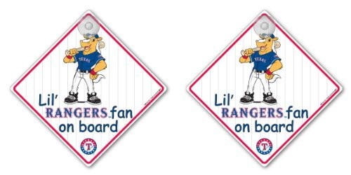 MLB Texas Rangers Lil Fan on Board Signs, Pack of 2 MLB Texas Rangers Lil Fan on Board Signs, Pack of 2