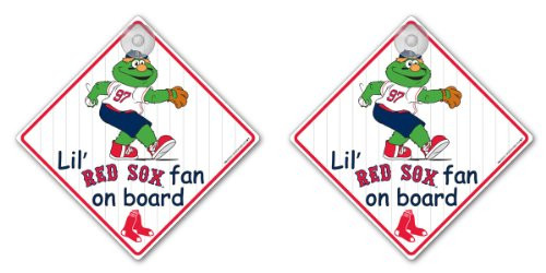 MLB Boston Red Sox Lil Fan on Board Signs, Pack of 2 MLB Boston Red Sox Lil Fan on Board Signs, Pack of 2