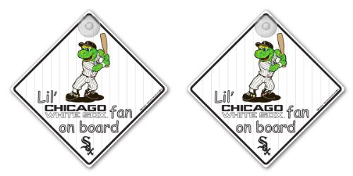 MLB Chicago White Sox Lil Fan on Board Signs, Pack of 2 MLB Chicago White Sox Lil Fan on Board Signs, Pack of 2