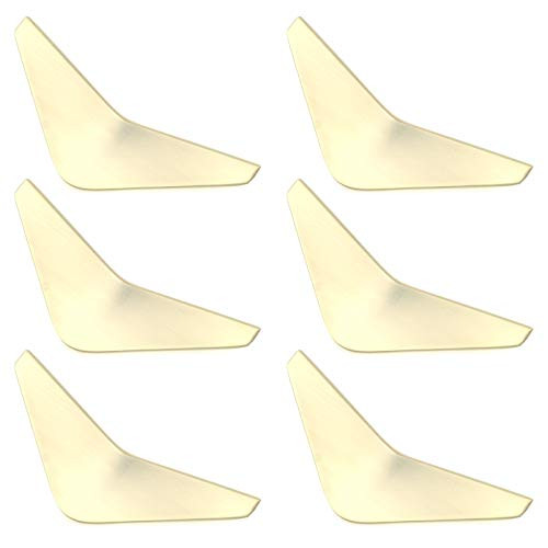Tulead Cabinet Pulls Zinc Alloy Drawer Pull Handles Wardrobe Triangle Handles Pack of 6 with Mounting Screws -Golden,2.52" Hole to Hole-