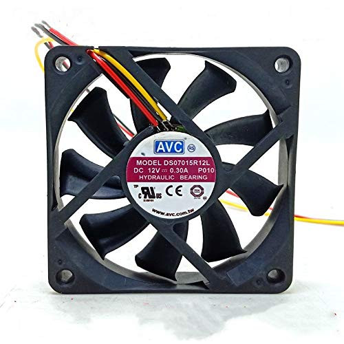for AVC DS07015R12L 12V 0.30A 7015 7CM 3-Wire CPU Power Supply Chassis Cooling Fan