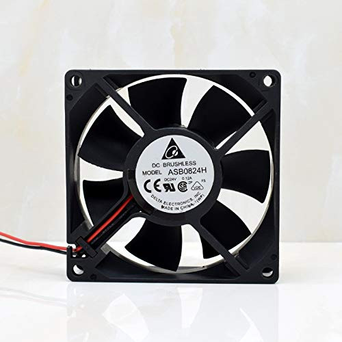 for Delta ASB0824H 8025 24V 0.12A 8CM 2-Wire Inverter Cooling Fan