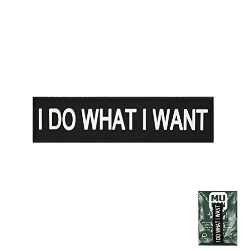 I Do What I Want Tactical PVC Patch I Do What I Want Badge Sew On Patches Hook-Back Adhesion-Black?