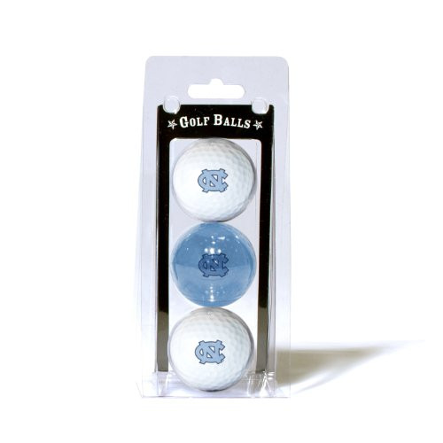 Team Golf NCAA North Carolina Tar Heels Regulation Size Golf Balls, 3 Pack, Full Color Durable Team Imprint