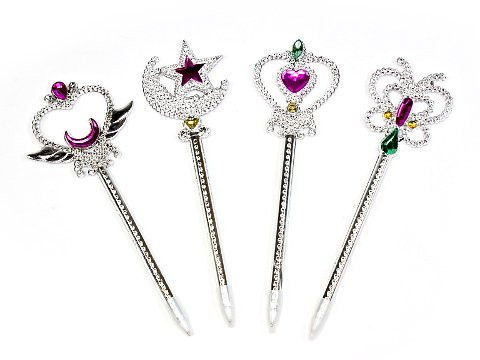 Pack of 4 Princess/Fairy Wand Ballpoint Pens -4 Assorted Design-
