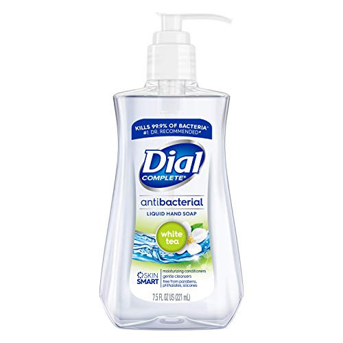 Dial Antibacterial Liquid Hand Soap, White Tea, 7.5 Fluid Ounces -Pack of 12- Dial Antibacterial Liquid Hand Soap, White Tea, 7.5 Fluid Ounces -Pack of 12-