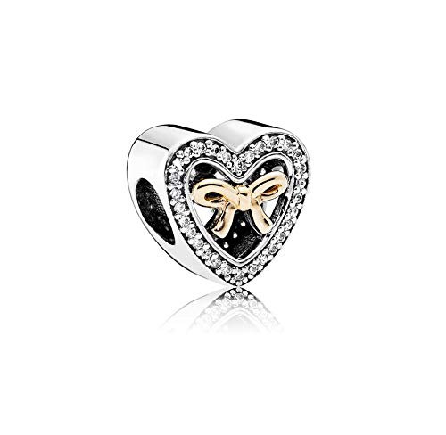 MiniJewelry Women Love Heart Charm for Bracelets Bow Tie Sterling Silver Charm for Girlfriend Wife Sister Birthday Gift MiniJewelry Women Love Heart Charm for Bracelets Bow Tie Sterling Silver Charm for Girlfriend Wife Sister Birthday Gift