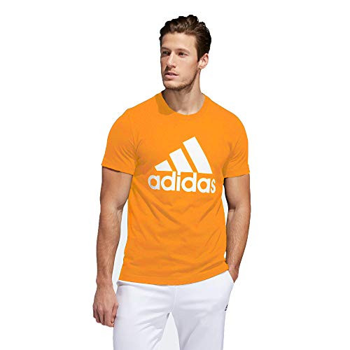 adidas Mens Badge of Sport Graphic Tee -Medium, Gold- adidas Mens Badge of Sport Graphic Tee -Medium, Gold-