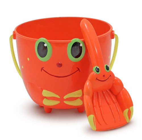 Melissa & Doug Sunny Patch Clicker Crab Sand Pail and Shovel