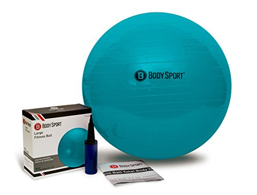 Body Sport Exercise Ball with Pump for Home Gym Balance Stability, Pilates, Core Strength, Stretching, Yoga, Fitness Facilities, Desk Chairs Teal 85cm Body Sport Exercise Ball with Pump for Home Gym Balance Stability, Pilates, Core Strength, Stretching, Yoga, Fitness Facilities, Desk Chairs Teal 85cm