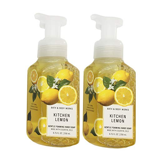 Bath and Body Works Gentle Foaming Hand Soap, Kitchen Lemon 8.75 Ounce -2-Pack-