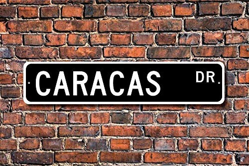Wisesign Metal Signs Novelty Tin Homeation Caracas Gift Souvenir Caracas Native Caracas Visitor Venezuela Street Art 4 x 16 Wall Decor Tin Sign