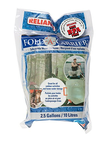 Reliance Fold-A-Carrier 2.5 Gallon Collapsable Water Container -Clear, Small-